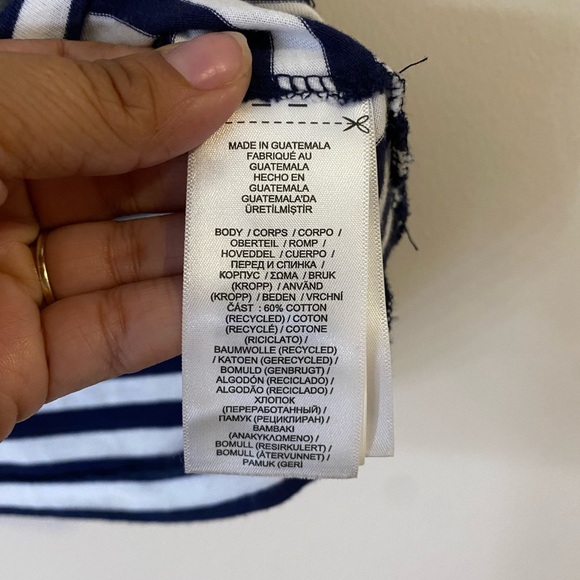 Polo Golf Ralph Lauren Nautical Blue and White Striped Short Sleeve Tee - Picture 7 of 10